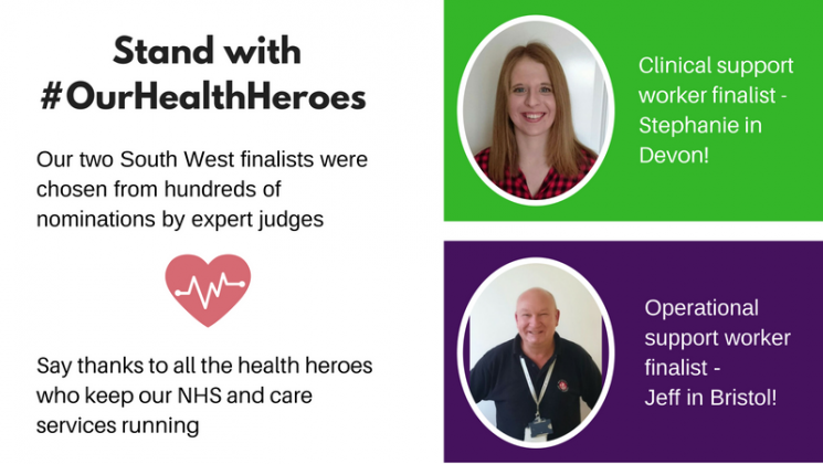 Stephanie and Jeff, UNISON SW #OurHealthHeroes South West finalists