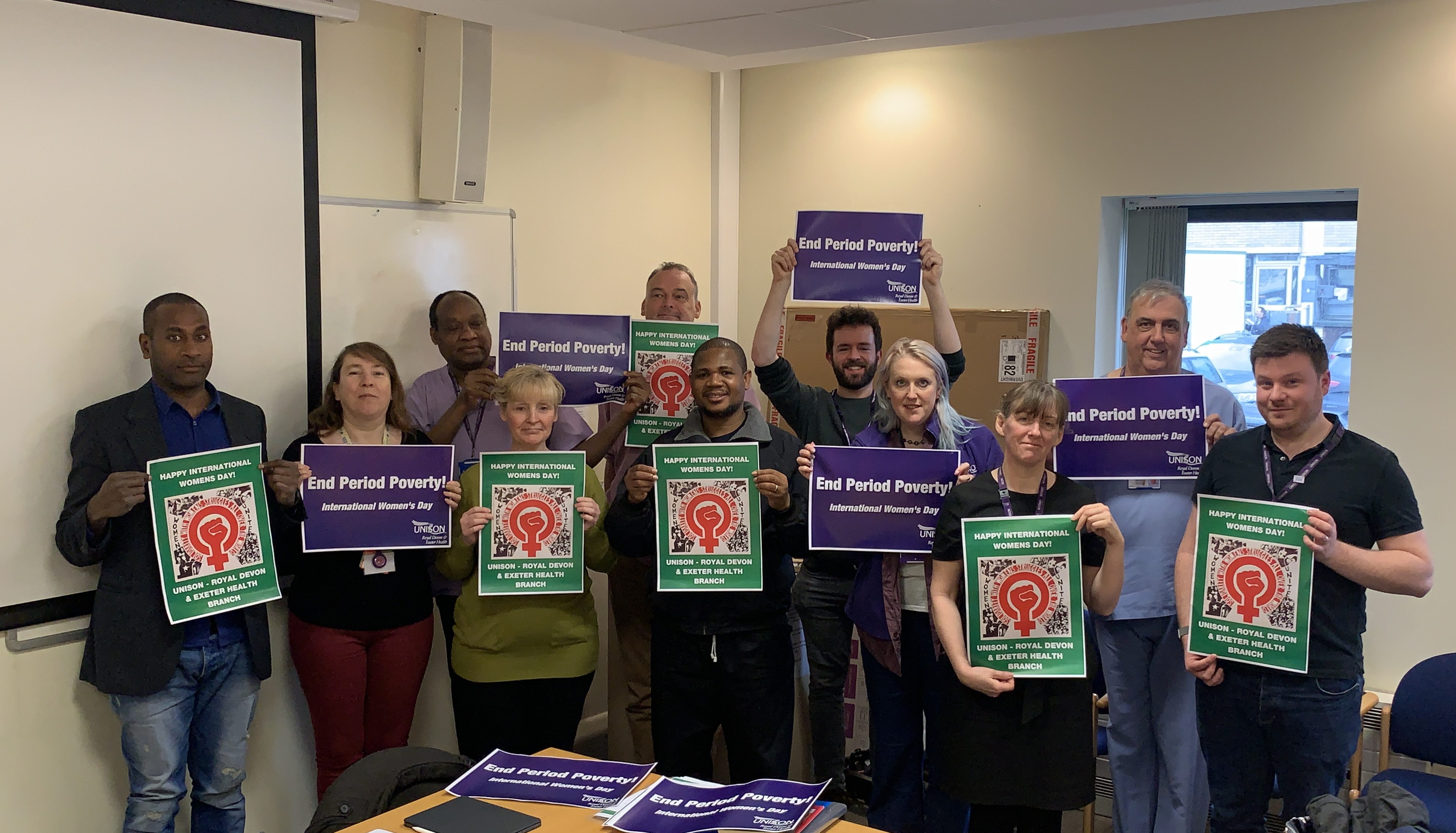 Exeter Health Workers Stand up for Women UNISON South West