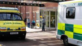 Ambulance outside hospital