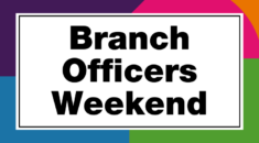 Branch Officers Weekend graphic.