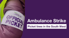 ambulance strikes picket image