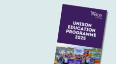 Activist education programme cover, decorative graphic.