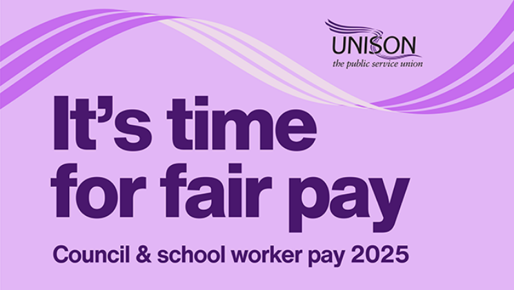 It's time for fair pay. Council and school worker pay 2025.