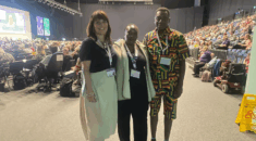 Kerry Baigent, Lydia Kabute and Adekunle Akinola at National Delegate Conference.