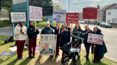 Picket line at Gloucestershire Royal Hospital