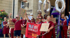 Phlebotomists holding rally outside Gloucester Shire Hall
