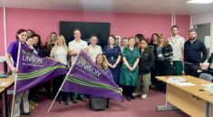 Livewell Southwest staff gather for a group photo after campaign meeting.